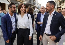 En primer término, Muñoz, Morant y Bielsa.