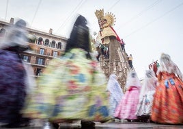 Una Ofrenda de Fallas en una imagen de archivo.