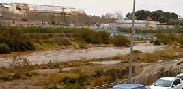 El río Palancia, a su paso por Sagunto este martes 4 de marzo.