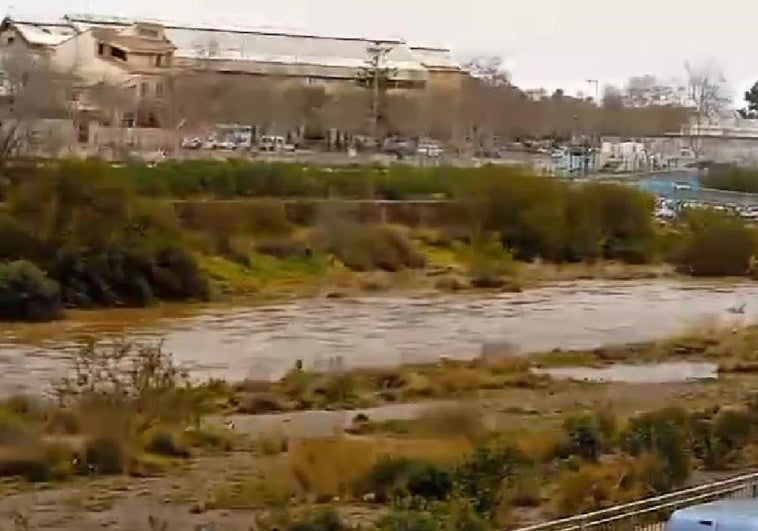 El río Palancia, a su paso por Sagunto este martes 4 de marzo.