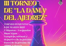 Valencia acoge el torneo 'La Dama del Ajedrez' en Petxina.