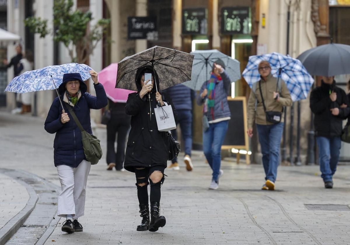 Lluvias en Valencia.