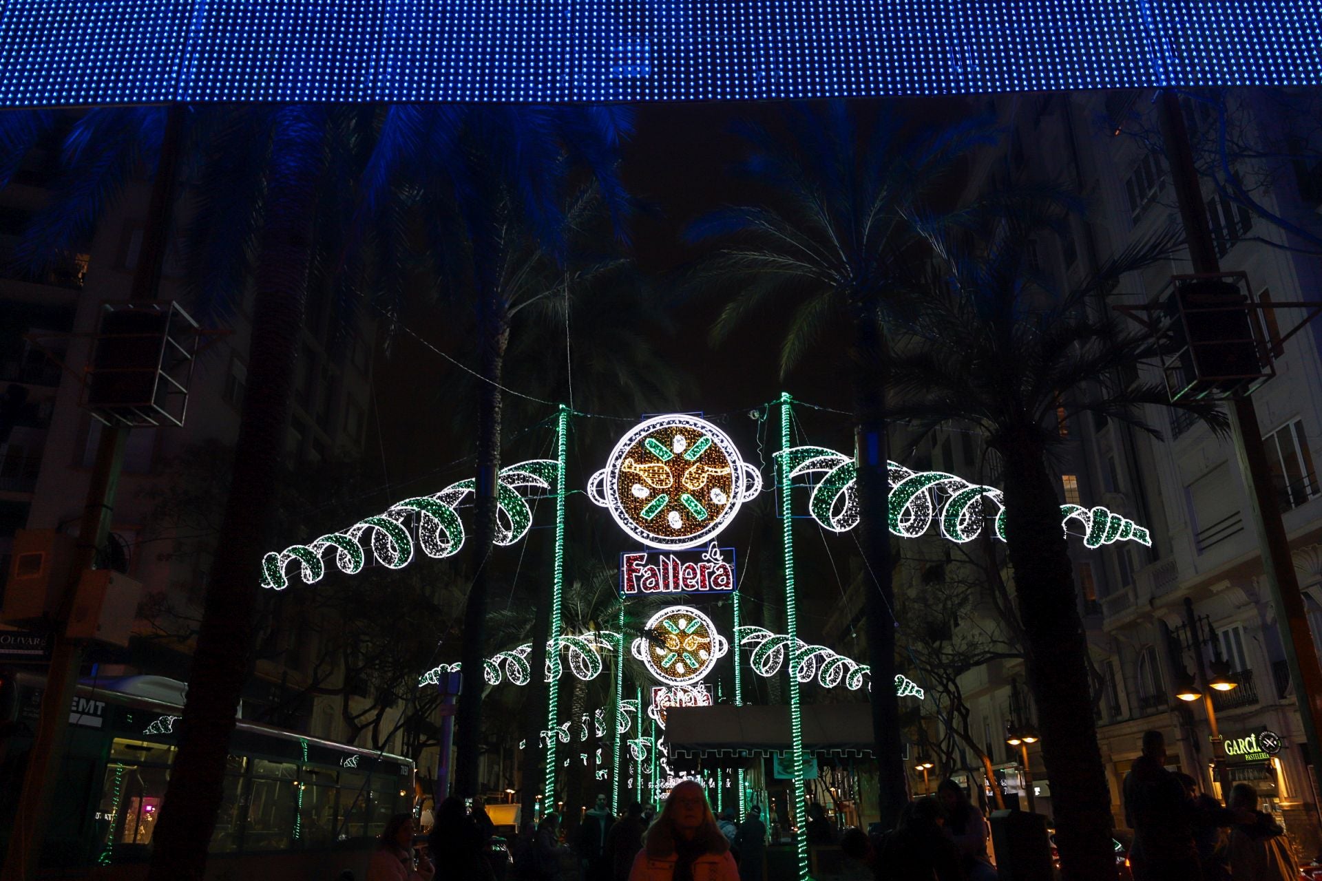 Encendido de luces en las Fallas de Valencia 2025