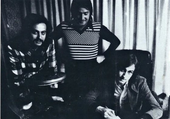 Fernando Romero, Nino Bravo y Miguel Ciaurriz.