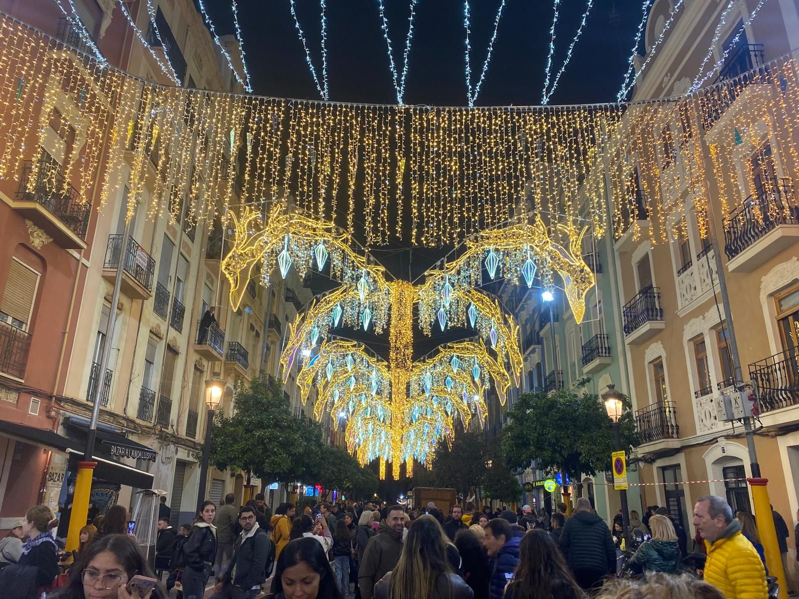 Encendido de luces en las Fallas de Valencia 2025