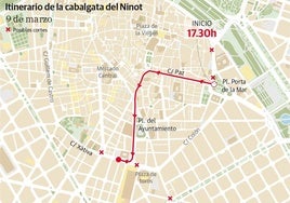 Recorrido de la Cabalgata del Ninot.