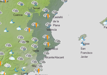 Aemet anuncia más lluvias en Valencia durante el fin de semana con la llegada de la borrasca Jana