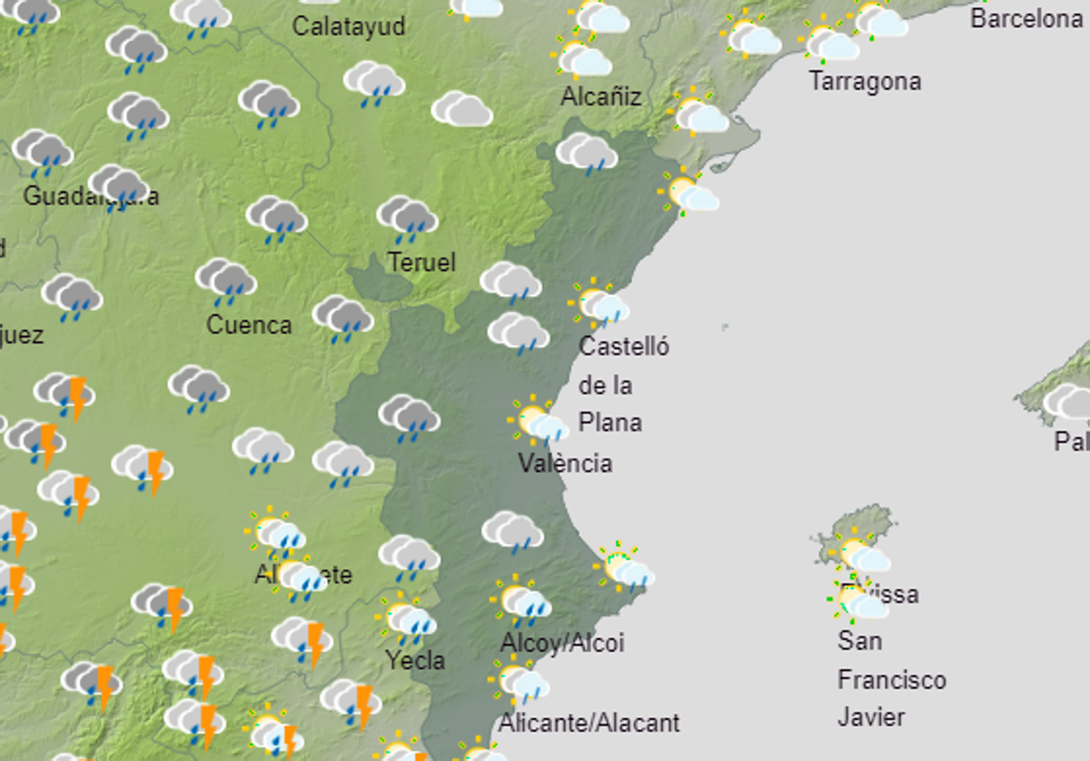 Previsión a mitad de semana.