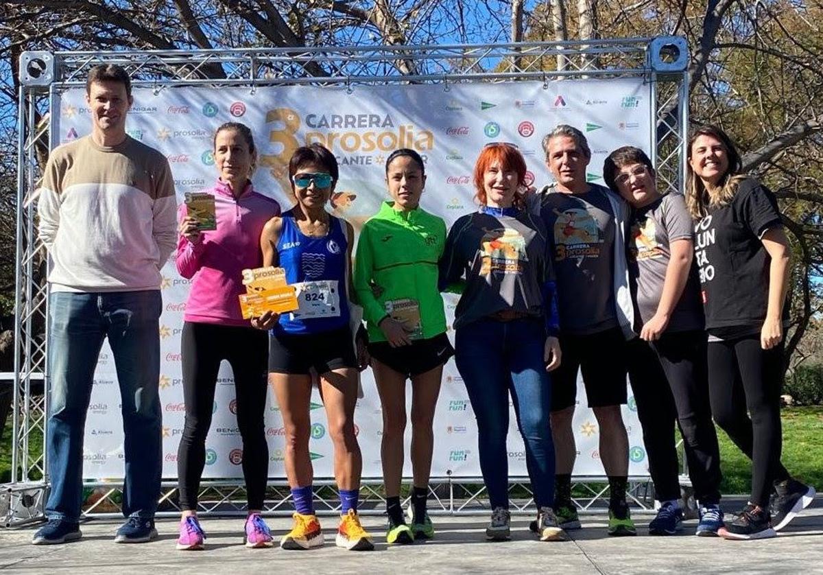 Ganadoras de la edición de la carrera Prosolia.