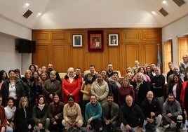 Acto de bienvenida en el salón de plenos.