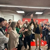 Raga y Bielsa, tras conocerse la victoria del segundo en las primarias.