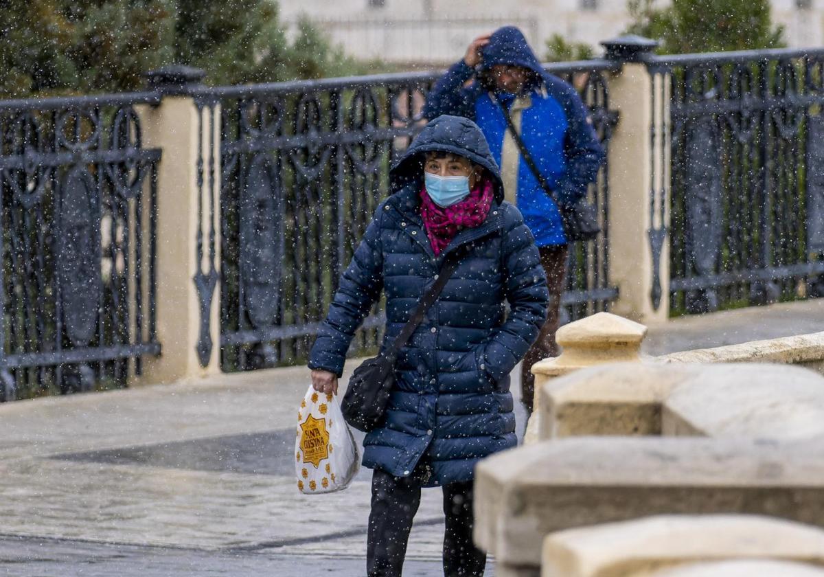 Nieve en Teruel este viernes.