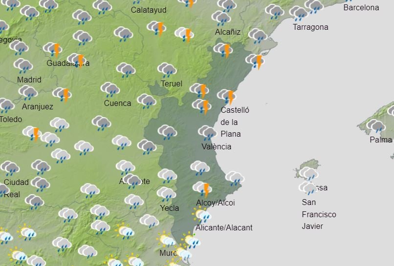 La previsión del tiempo en Valencia en Fallas: Aemet anuncia hasta cinco días de lluvias