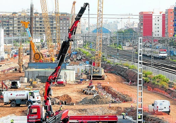 Obras del Corredor Mediterráneo.