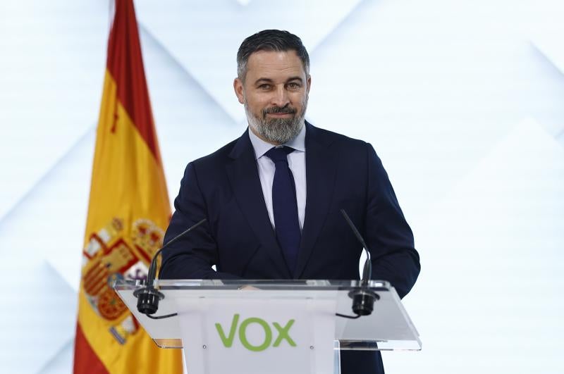 El líder de Vox, Santiago Abascal.