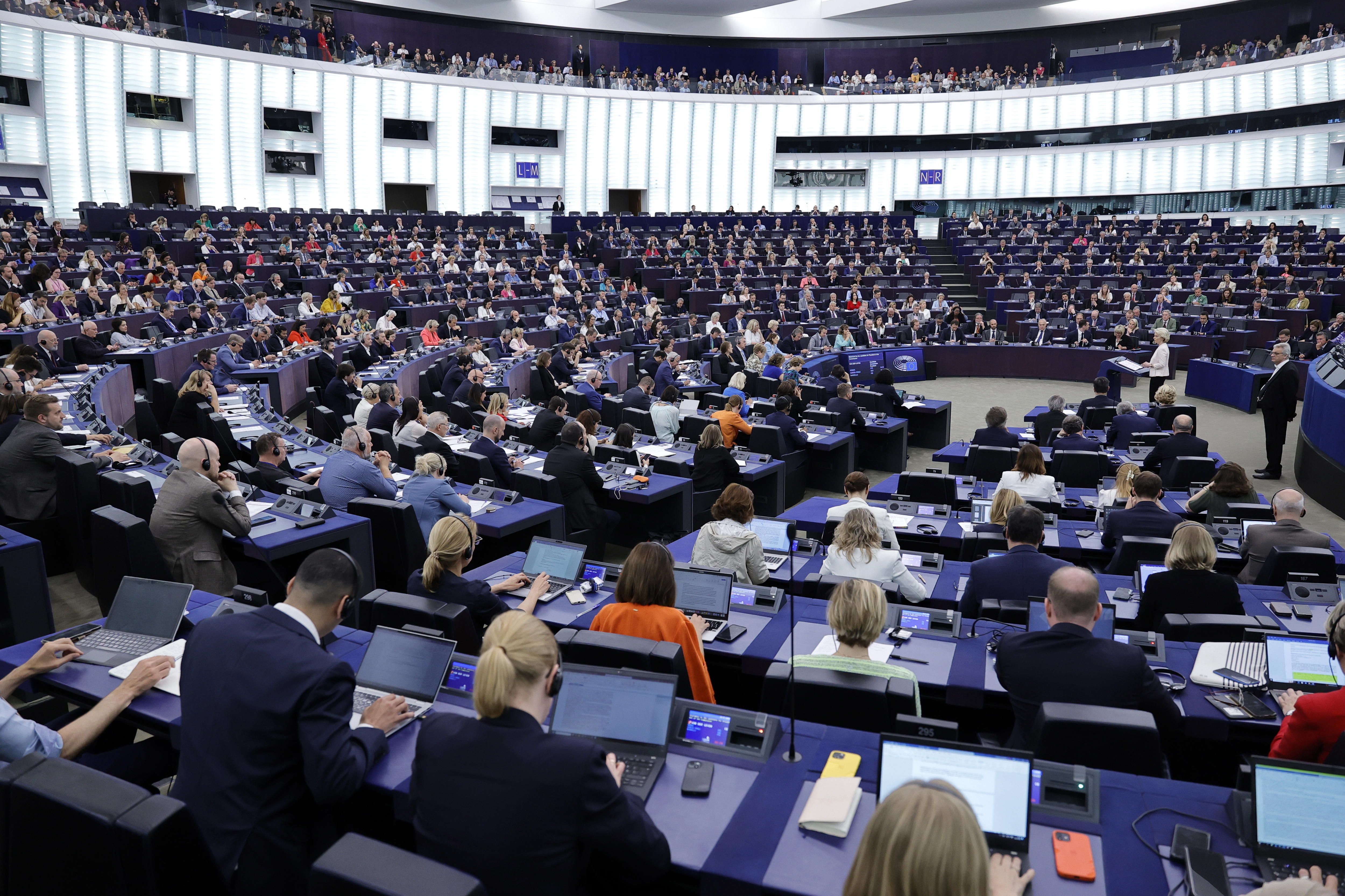 Una sesión del Parlamento Europeo.