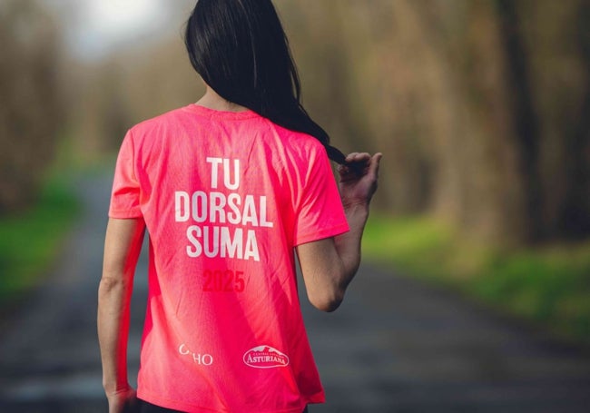 Camiseta de la Carrera de la Mujer Central Lechera Asturiana.