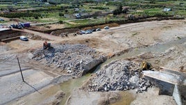 Las obras ya han comenzado en el puente sobre el barranco de Chiva.