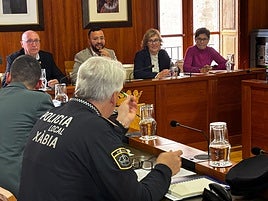Un momento de la Junta de Seguridad Local.