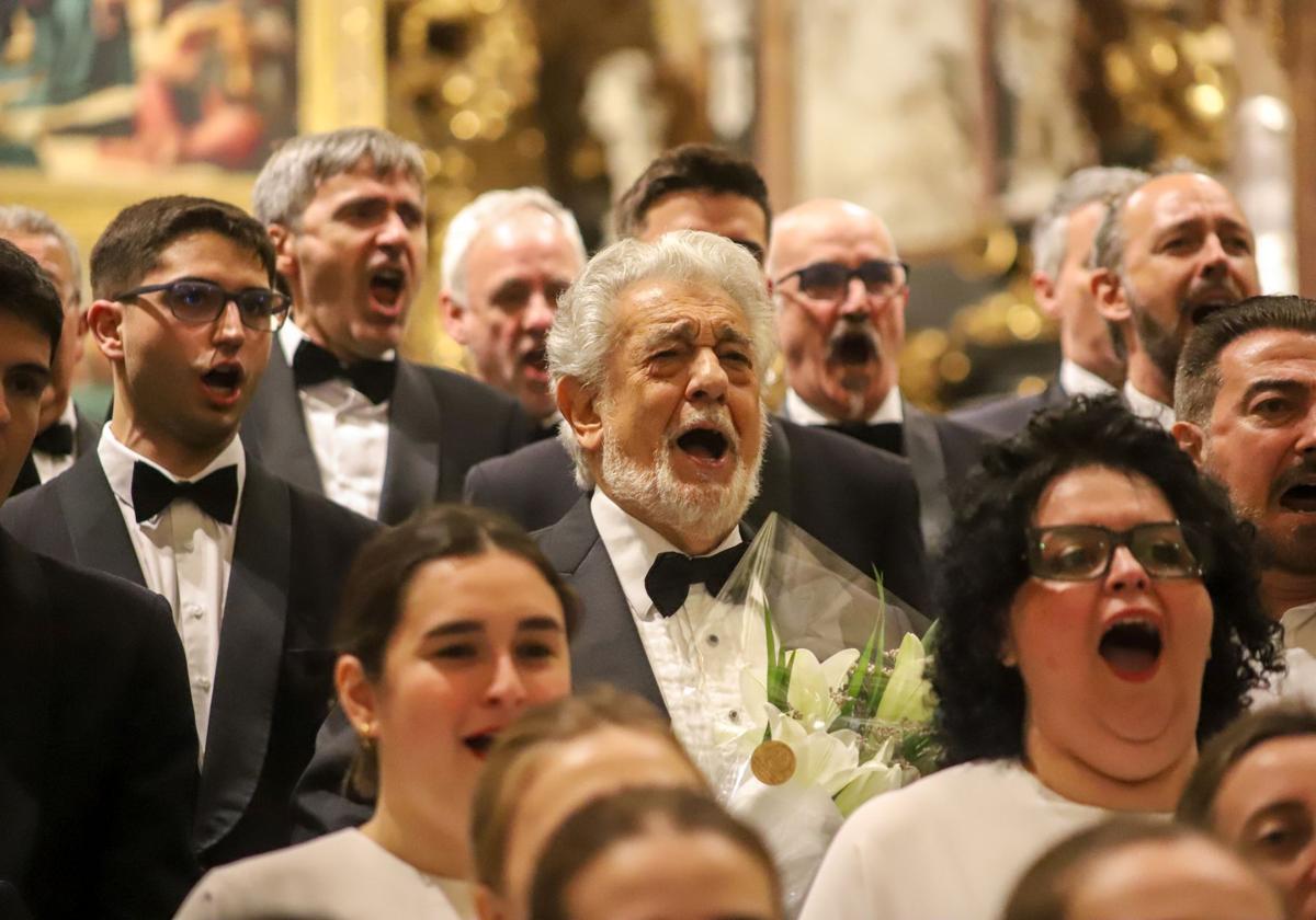 Plácido Domingo, en la Catedral de Valencia.