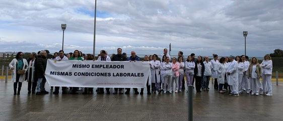 Protesta en el Hospital de la Ribera.
