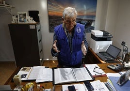 Jaime Serra, en su despacho del Banco de Alimentos de Valencia.