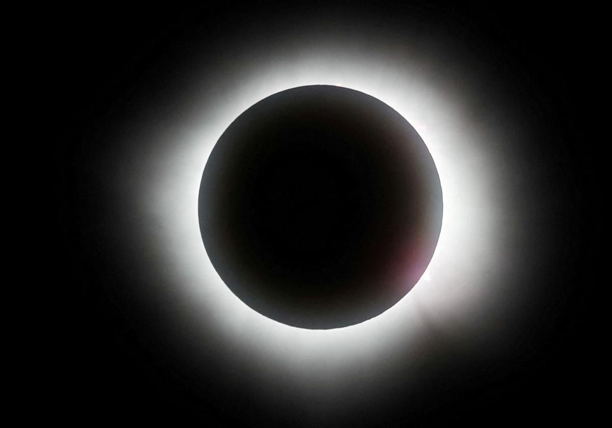 Eclipse solar visto desde México en 2024.