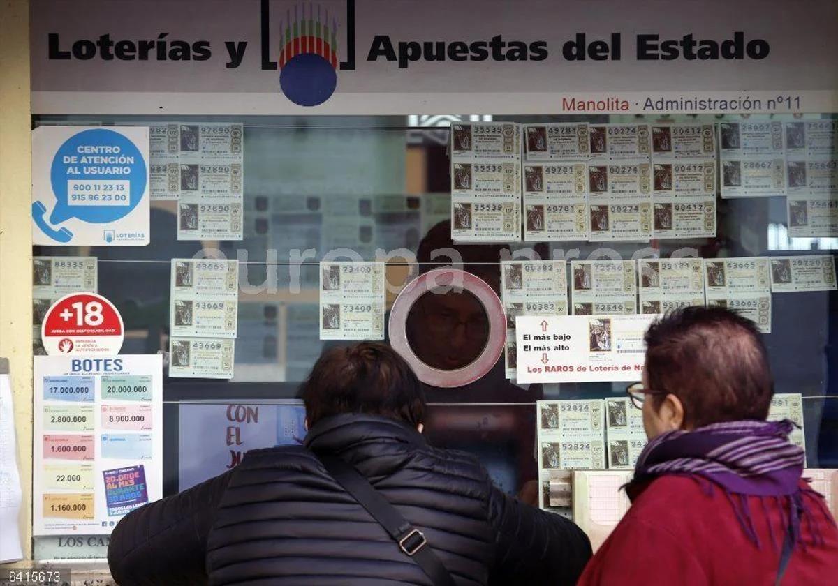 Una administración de lotería en una imagen de archivo.