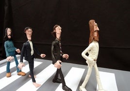 Los Beatles en plastelina.