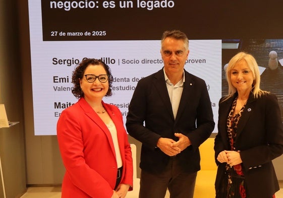 Emi Boix, presidenta de Ivefa, Sergio Gordillo, socio director de Improven, y Maite Antón, presidenta de Aefa, en la jornada.