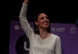 Irene Montero, durante un acto.