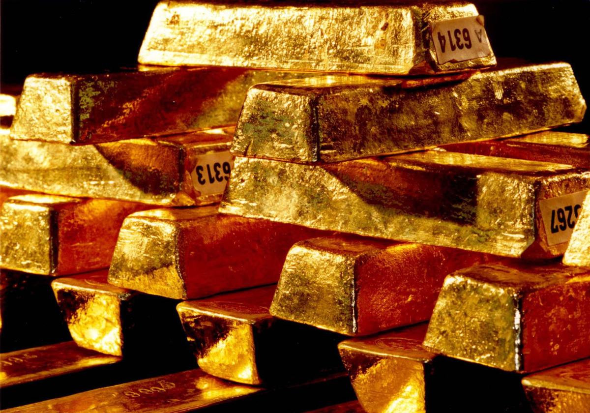 Lingotes de oro en una imagen de archivo.