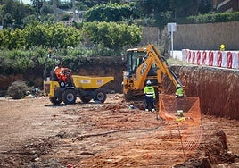Intervención en uno de los caminos.