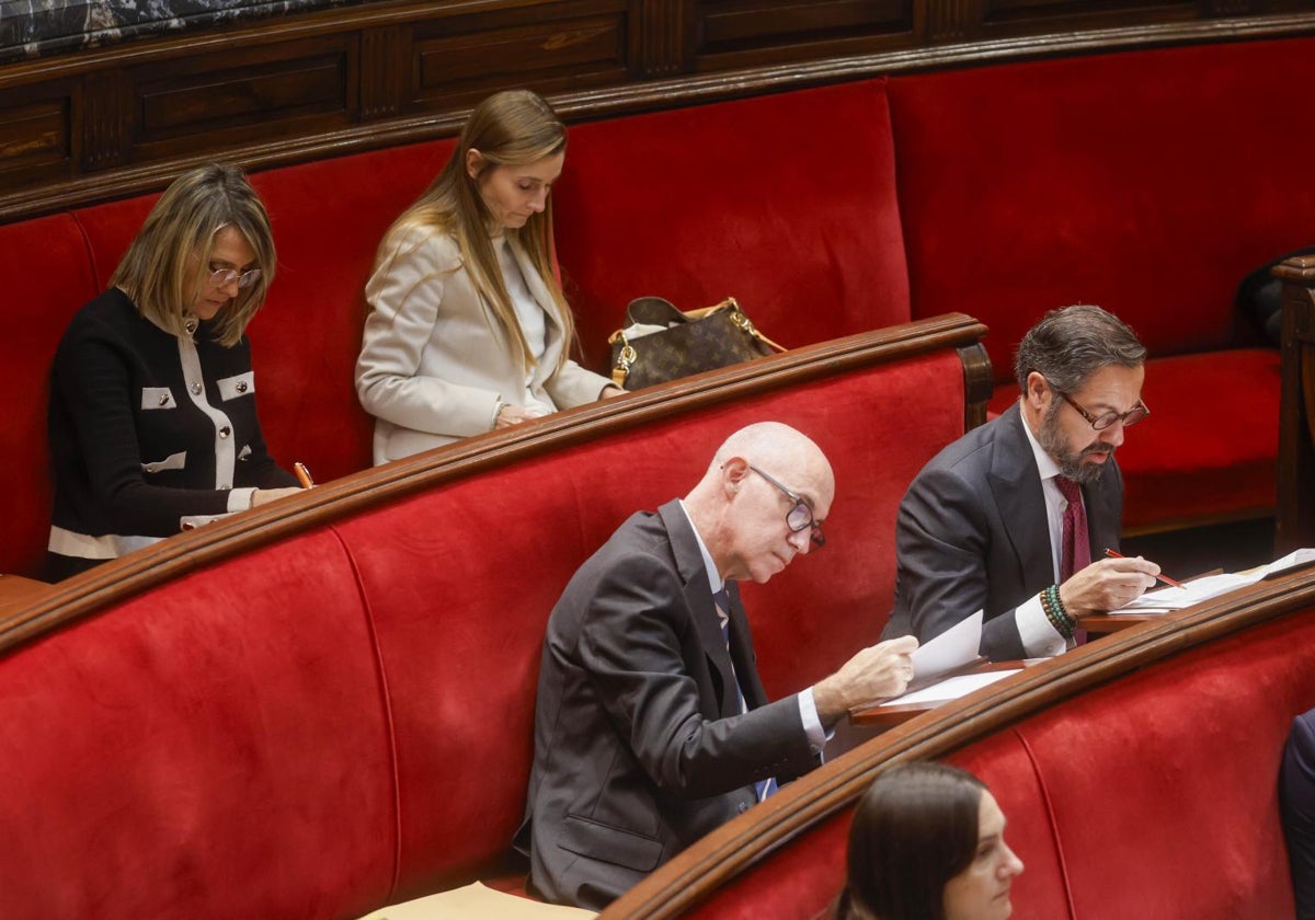 El grupo municipal, en un pleno celebrado en el Consistorio.