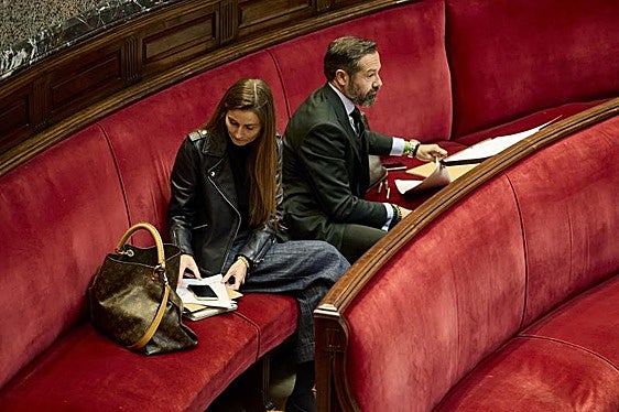 Herrero y Badenas, en el último pleno del Ayuntamiento.