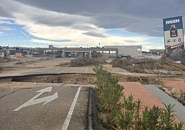 Daños en los accesos del circuito de Cheste.