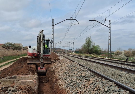 Trabajos en el tramo Madrid-Zaragoza.