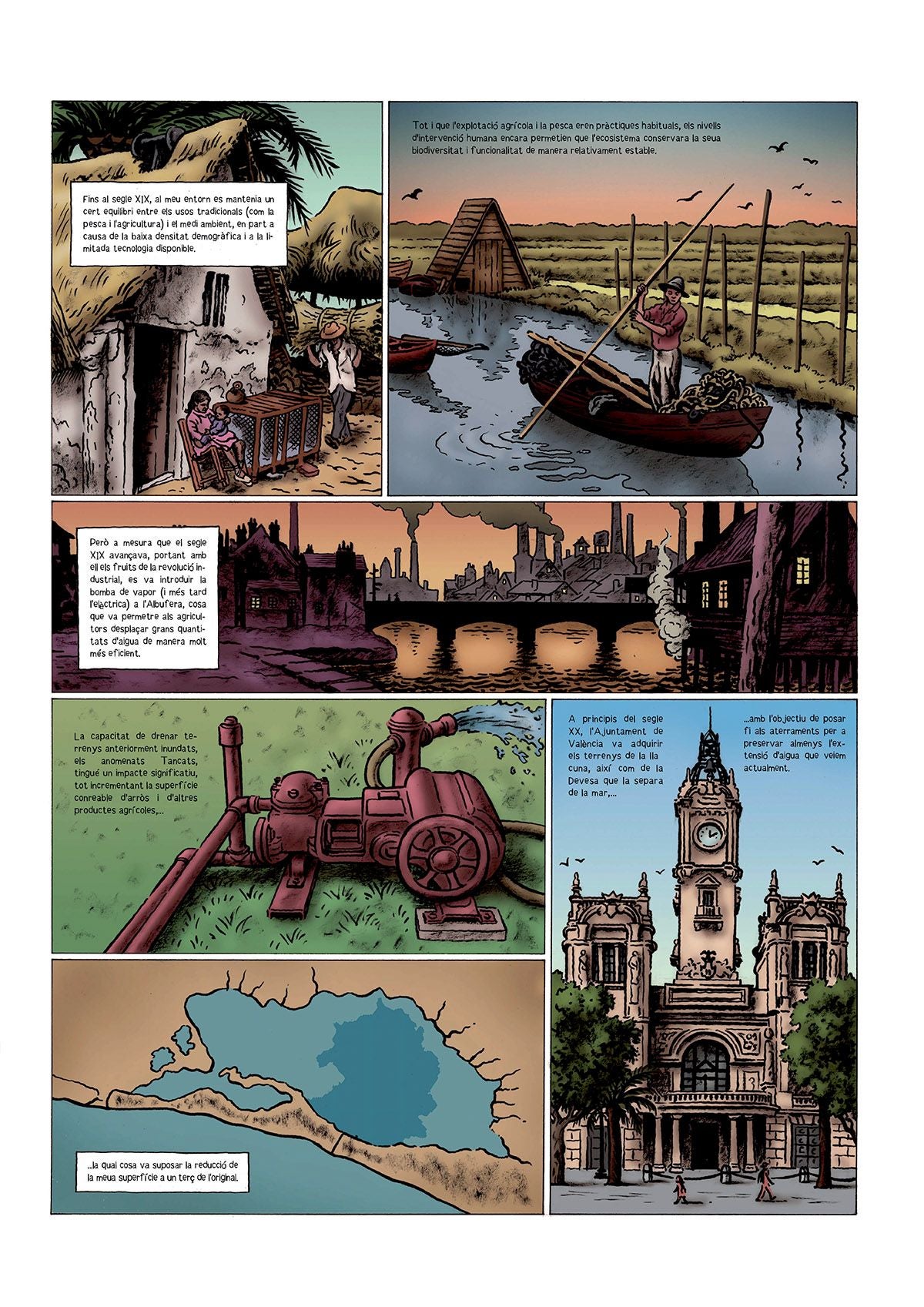 El rey Jaume I, Franco y Carlos Mazón desfilan en un cómic sobre la Albufera