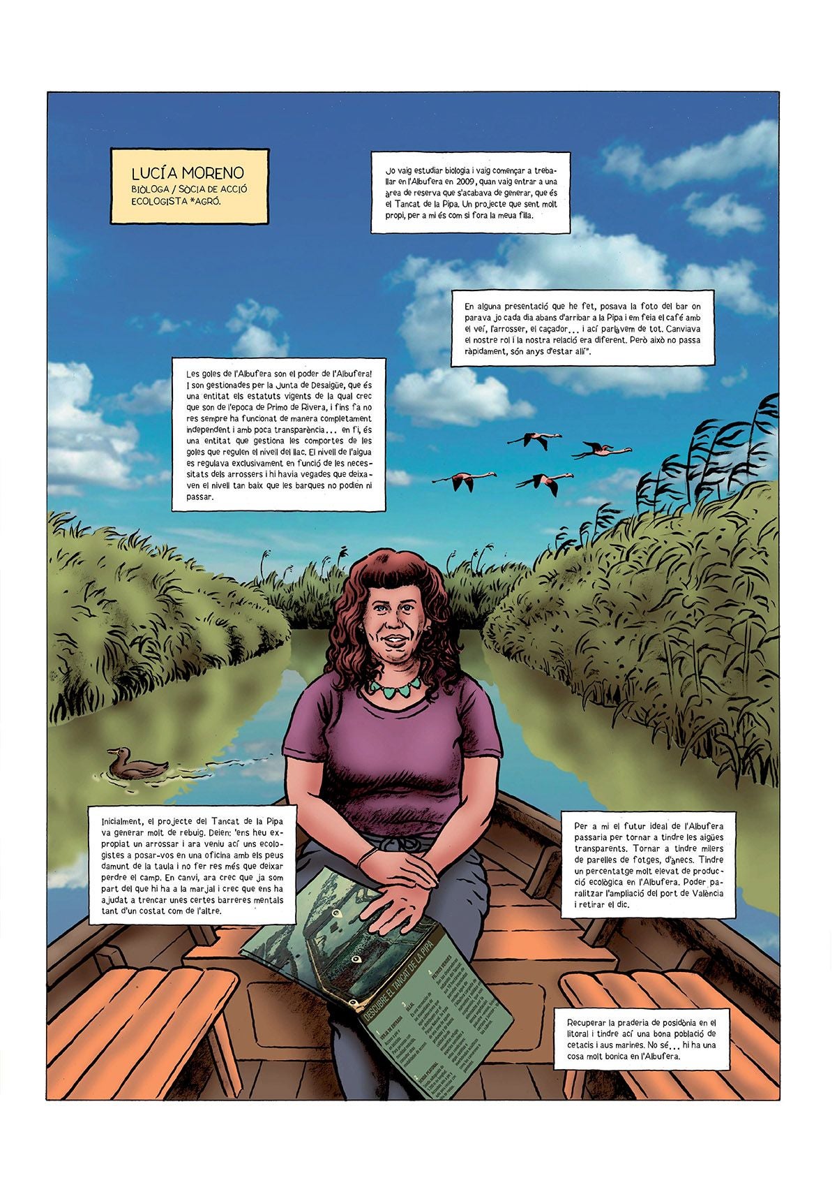 El rey Jaume I, Franco y Carlos Mazón desfilan en un cómic sobre la Albufera