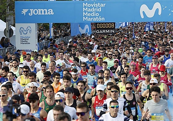 Salida del Media Maratón de Madrid.