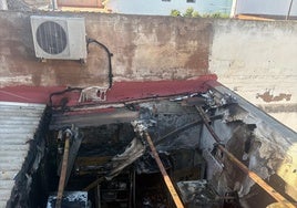 Daños ocasionados por el incendio.
