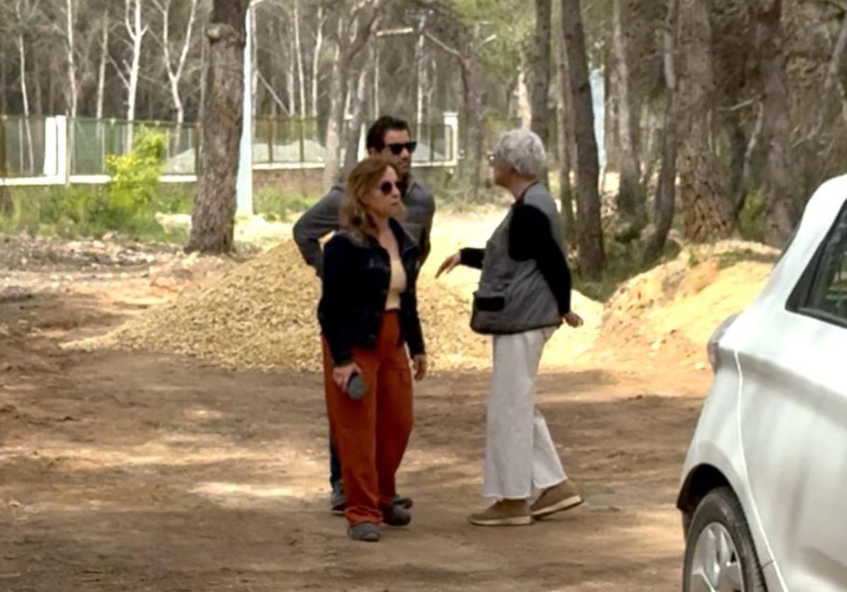 El alcalde Sagredo, ayer en una visita de obras.