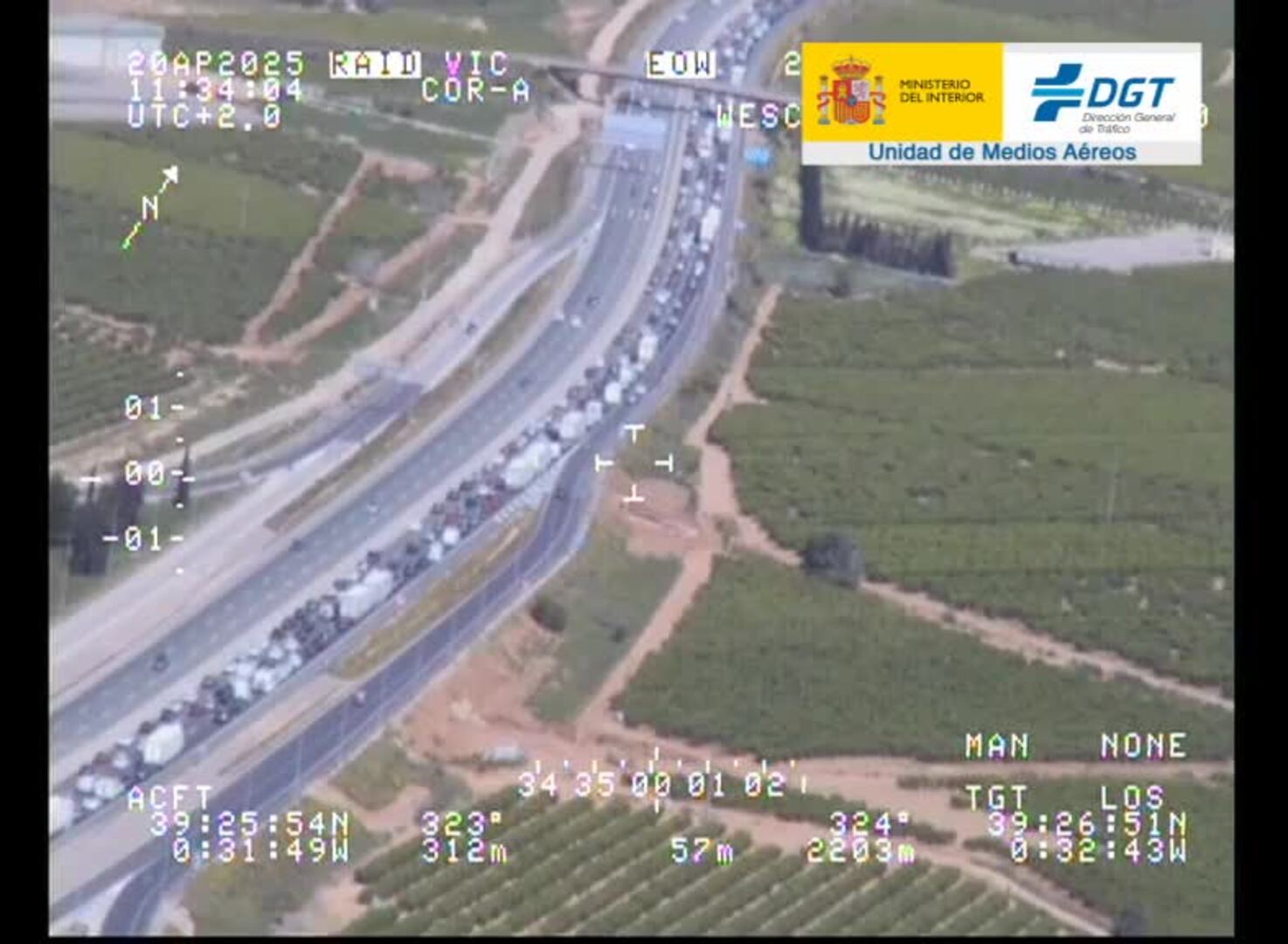 Atascos en la A-7 a la altura de Valencia, en la Operación Retorno de Semana Santa