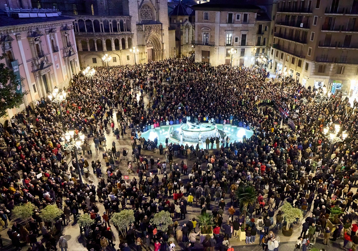 Imagen de una de las manifestaciones contra Mazón por la gestión de la dana.