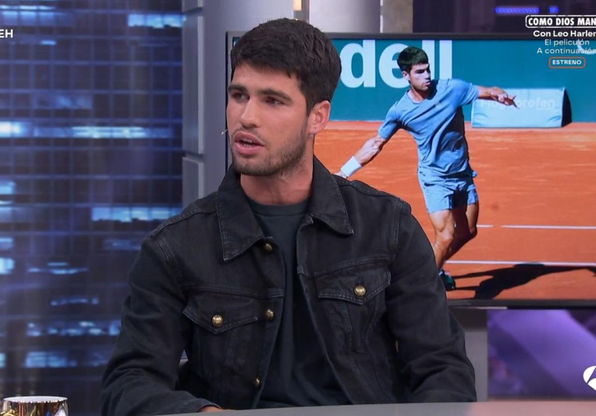 Carlos Alcaraz, este miércoles, en 'El Hormiguero'.