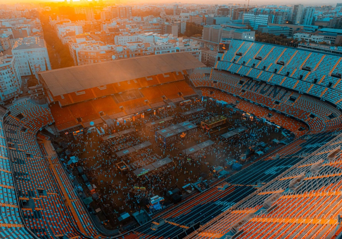 Vista de Mestalla durante uno de los días del evento del año pasado.
