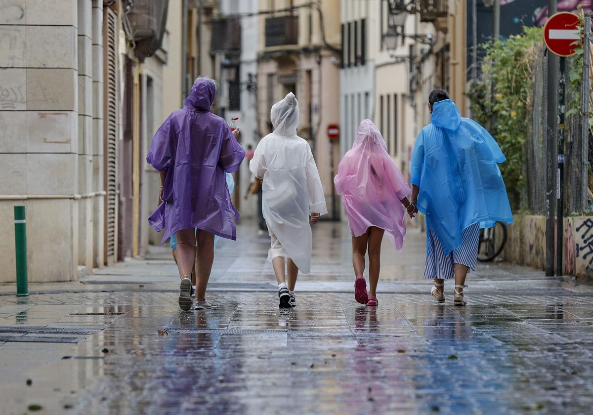 Lluvia en Valencia, imagen de archivo.