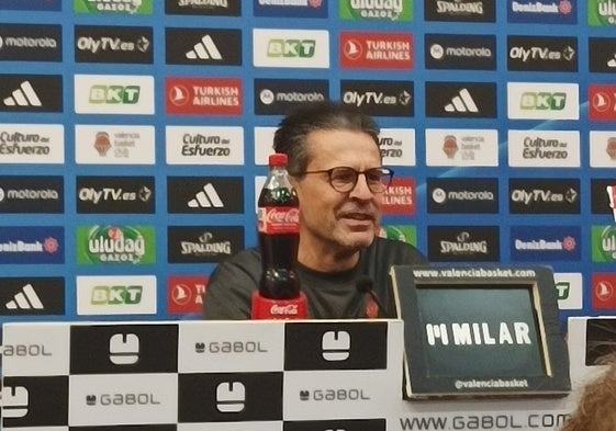 Pedro Martínez, durante una de rueda de prensa esta temporada.