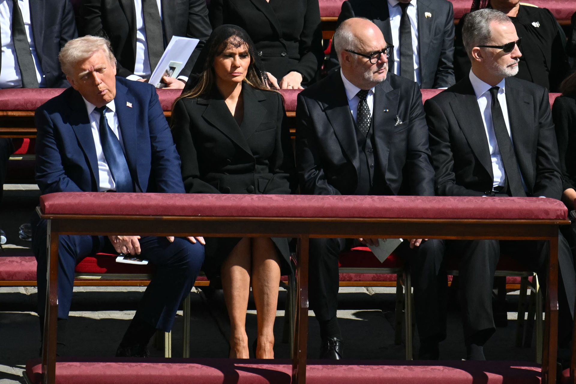 FOTOS | Las imágenes de Donald y Melania Trump en el funeral del papa Francisco