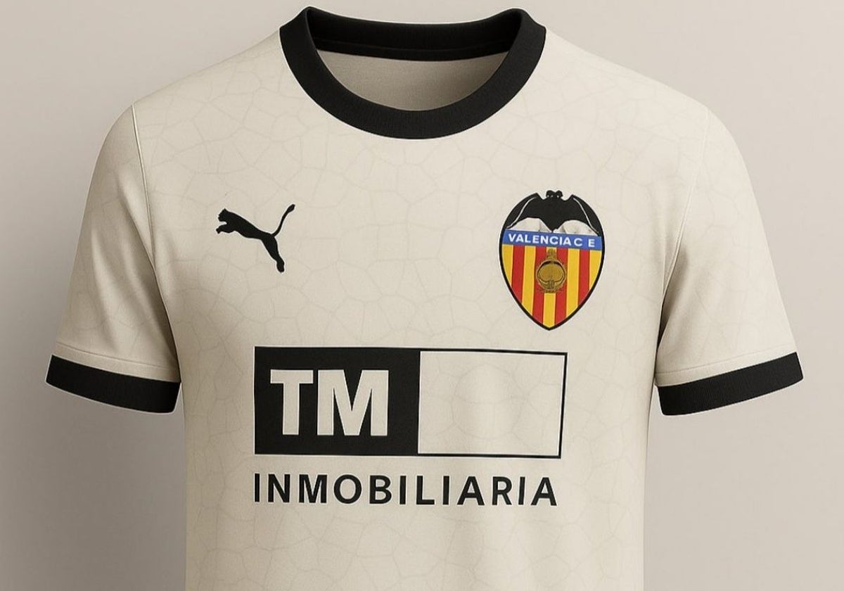 Se filtra el primer boceto de la camiseta del Valencia 25-26